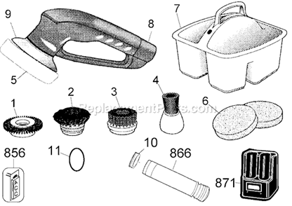 Part Location Diagram of VP105 Black and Decker Versapack Battery Twin Pack